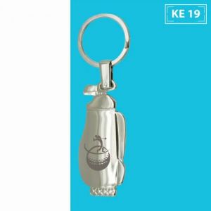 LLAVERO BOLSA DE GOLF  ELEGANTE DE METAL INCLUYE GRABADO LASER